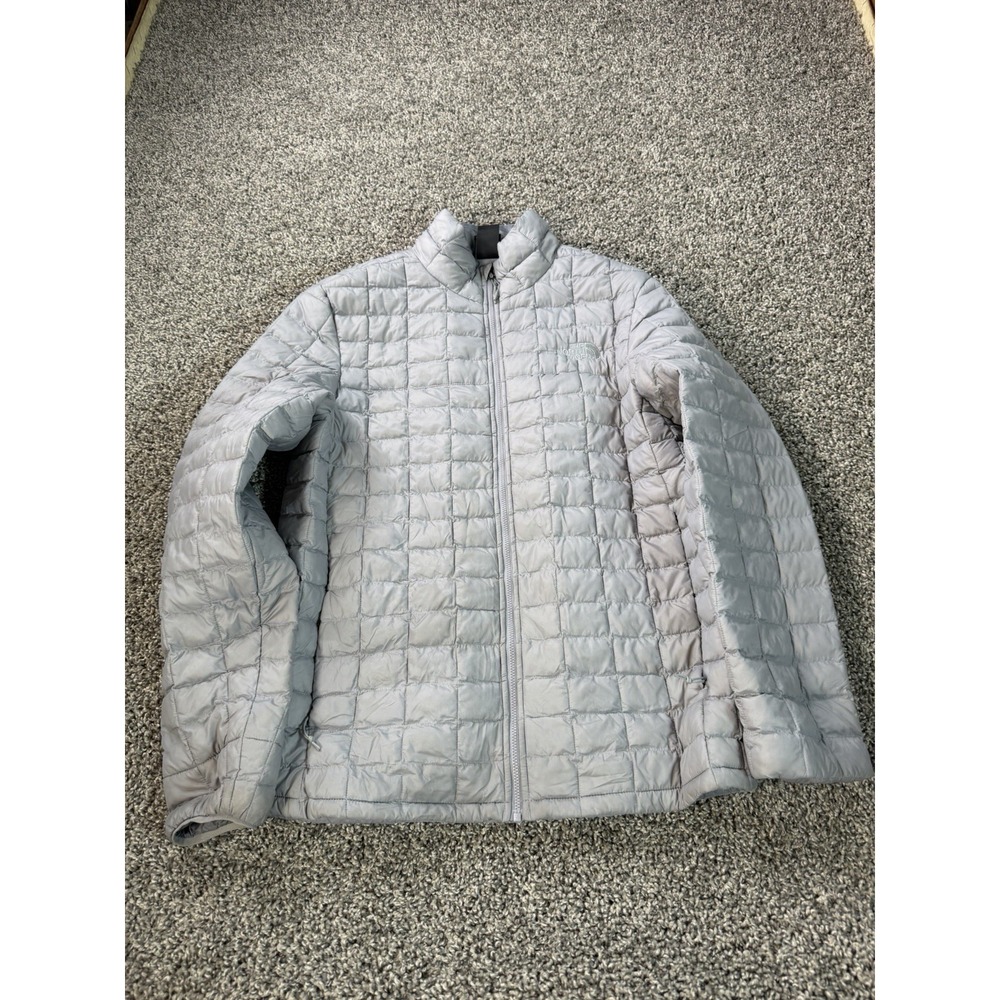 The North Face Men's Eco Thermoball Jacket Size Medium Gray Full Zip Outdoor